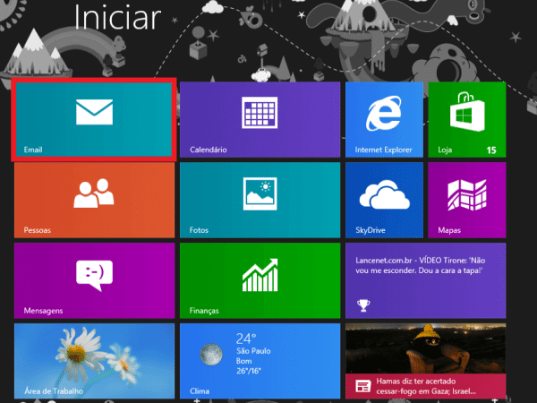 Configuração de E-mail (Windows 8 Mail)